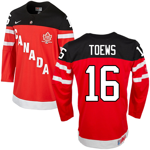 Olympic Hockey Jonathan Toews Authentic Kinder Rot – Team Canada #16 100th Anniversary